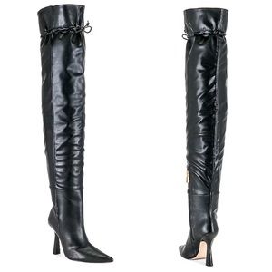 Good American Carla Over the Knee Boot Black001 Brand New In Box Size 4